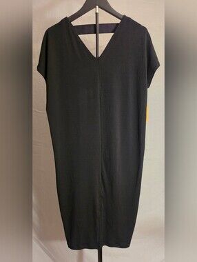 RACHEL Rachel Roy Black V-Neck Midi Dress